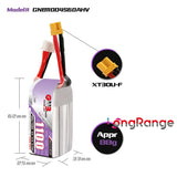 GAONENG GNB 1100mAh 4S 60C LiHV 15.2V LiPo Battery LongRange XT30 [DG]