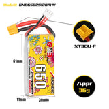 GAONENG GNB 650mAh 2S 120C 7.6V LiHV LiPo Battery XT30