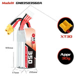 GAONENG GNB 350mAh 3S 60C 11.1V LiPo Battery XT30