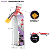 GAONENG GNB 850mAh 4S 60C LiHV 15.2V LiPo Battery LongRange XT30 [DG]