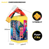 GAONENG GNB LiHV 6S 22.8V 1500mAh 160C XT60 LiPo Battery [DG] - image2