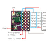 HappyModel ExpressLRS EPW6 TCXO ELRS 2.4GHz PWM RC Receiver Fixed Wing